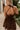 Jasmine Dark Brown Suede Flare Mini Dress- close up back view