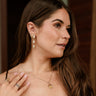 Liora Gold Teardrop Earrings - side view