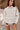 Nyla Cream Denim Drawstring Jacket- front top view
