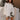 Nyla Cream Denim Drawstring Jacket- front full view