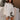 Nyla Cream Denim Drawstring Jacket- front full view