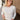 Alina Off White Ribbed Long Sleeve Top- front top view