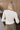 Alina Off White Ribbed Long Sleeve Top- close up back view