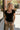 Alaina Black Short Sleeve Top- top front view