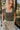 Alaina Olive Green Short Sleeve Top- close up front view