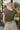 Alaina Olive Green Short Sleeve Top- close up back view