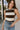 Rowyn Brown & Cream Stripe Knit Bodysuit- close up top view