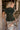 Alora Dark Green Pleated Flare Top- front top view