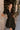 Charlee Black Zip-Up Flare Mini Dress- front top view