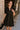 Charlee Black Zip-Up Flare Mini Dress- top view