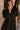 Charlee Black Zip-Up Flare Mini Dress- close up top view