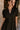 Charlee Black Zip-Up Flare Mini Dress- close up top view