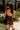 Everlee Burgundy Faux Leather Halter Romper- close up back view