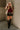 Angelina Burgundy Mock Neck Top- full body view