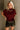 Angelina Burgundy Mock Neck Top- front top view