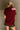 Angelina Burgundy Mock Neck Top- full back view