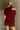 Angelina Burgundy Mock Neck Top- full back view