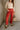 Serena Rust Wide Leg Cuffed Pant- front view