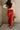 Serena Rust Wide Leg Cuffed Pant- back view