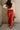 Serena Rust Wide Leg Cuffed Pant- back view