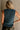Leila Blue & Gold Buttons Knit Vest- close up back view