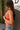 Leila Orange & Gold Buttons Knit Vest- side view
