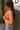 Leila Orange & Gold Buttons Knit Vest- side view
