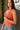 Leila Orange & Gold Buttons Knit Vest- frontal side top view