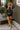 Lena Dark Denim Pleated Flare Long Sleeve Top- full body view