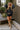Lena Dark Denim Pleated Flare Long Sleeve Top- full body view