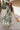Lexi Green & Cream Floral Midi Dress - full body front view