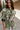 Lexi Green & Cream Floral Midi Dress - upper body front