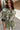 Lexi Green & Cream Floral Midi Dress - upper body front