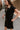 Rachelle Black Twill Suede Contrast Mini Dress - side view