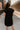 Rachelle Black Twill Suede Contrast Mini Dress - back
