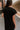 Rachelle Black Twill Suede Contrast Mini Dress -back view