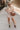 Carrie Brown & Cream Striped Mini Dress - full body front view