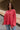 Jeanie Red Coral Balloon Sleeve Sweater - front view