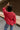 Jeanie Red Coral Balloon Sleeve Sweater - back