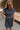 Rachelle Blue Twill Suede Contrast Mini Dress - front 