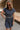 Rachelle Blue Twill Suede Contrast Mini Dress - front 