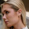 Bailey Gold Oval Stud Earrings - side view