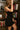 Kenzie Black Sleeveless Knit Mini Dress - side view (no belt)