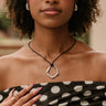 Andi Silver Medallion Necklace - front view
