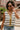 Remi Cream Multi Striped Tie-Front Vest - close front view