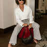 Norah White Denim Long Sleeve Top- full body view
