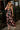 Scarlet Black Multi Floral Satin Midi Dress- frontal side full body view