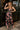 Scarlet Black Multi Floral Satin Midi Dress- full body view