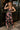 Scarlet Black Multi Floral Satin Midi Dress- full body view