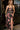 Scarlet Black Multi Floral Satin Midi Dress- close up front view
